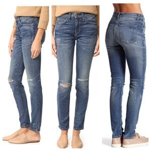 Current/Elliott The High Waist Ankle Skinny Destroyed Jean